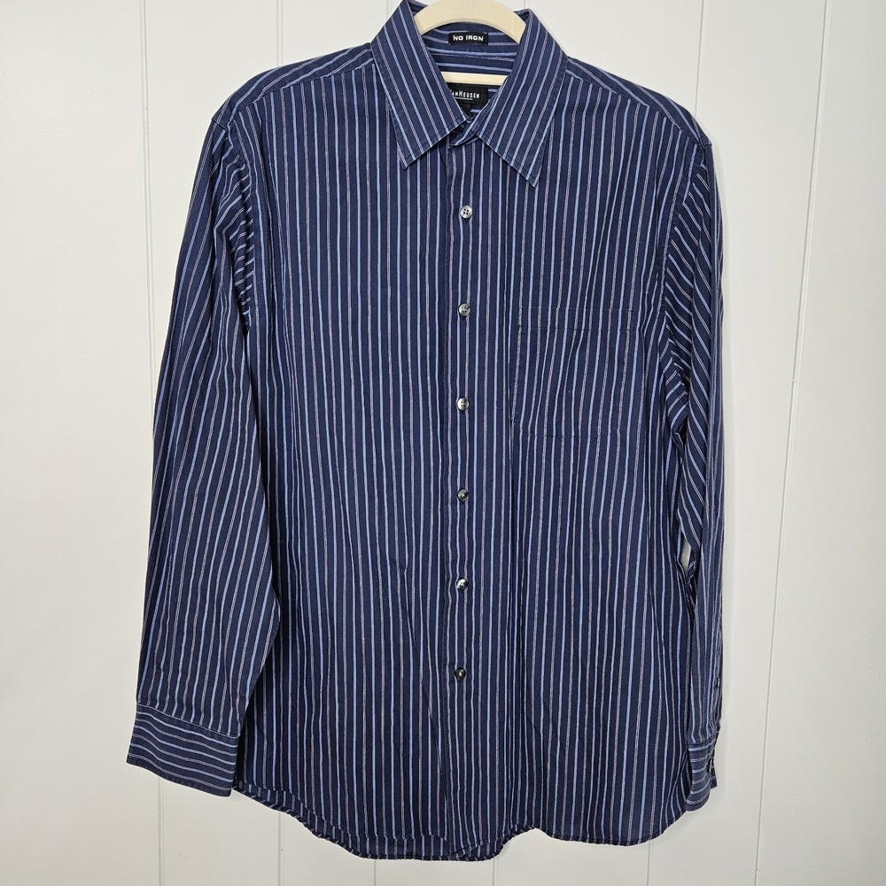 Van Heusen Mens Button Up Dress Shirt Meduim 15-15.5